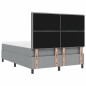 vidaXL Letto Box Spring e Materasso Grigio Chiaro 160x200 cm in Tessuto