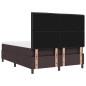 vidaXL Letto con Rete a Molla e Materasso Marrone Scuro 160x200 cm in Tessuto
