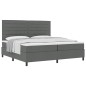 vidaXL Letto con box spring e materasso grigio scuro 200x200 cm in tessuto