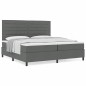 vidaXL Letto con box spring e materasso grigio scuro 200x200 cm in tessuto