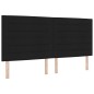 vidaXL Letto con Box Spring e Materasso Nero 200x200 cm in Tessuto vidaXL Letto con Box Spring e Materasso Nero 200x200 cm in Tessuto