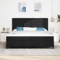 vidaXL Letto con Box Spring e Materasso Nero 200x200 cm in Tessuto vidaXL Letto con Box Spring e Materasso Nero 200x200 cm in Tessuto