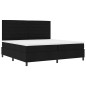 vidaXL Letto con Box Spring e Materasso Nero 200x200 cm in Tessuto vidaXL Letto con Box Spring e Materasso Nero 200x200 cm in Tessuto