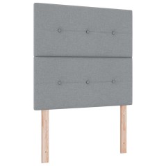 vidaXL Letto con Box Spring e Materasso Grigio Chiaro 80x200 cm Tessuto