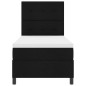 vidaXL Letto a Molla con Materasso Nero 80x200 cm Tessuto