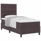 vidaXL Letto a Molle con Materasso Marrone Scuro 90x200 cm in Tessuto vidaXL Letto a Molle con Materasso Marrone Scuro 90x200 cm in Tessuto