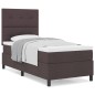 vidaXL Letto a Molle con Materasso Marrone Scuro 90x200 cm in Tessuto vidaXL Letto a Molle con Materasso Marrone Scuro 90x200 cm in Tessuto