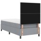 vidaXL Letto a Molle con Materasso Grigio Chiaro 100x200 cm Tessuto vidaXL Letto a Molle con Materasso Grigio Chiaro 100x200 cm Tessuto
