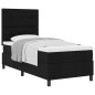 vidaXL Letto a Molle con Materasso Nero 100x200 cm in Tessuto vidaXL Letto a Molle con Materasso Nero 100x200 cm in Tessuto