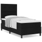vidaXL Letto a Molle con Materasso Nero 100x200 cm in Tessuto vidaXL Letto a Molle con Materasso Nero 100x200 cm in Tessuto