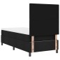 vidaXL Letto a Molle con Materasso Nero 100x200 cm in Tessuto vidaXL Letto a Molle con Materasso Nero 100x200 cm in Tessuto
