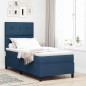 vidaXL Letto con rete a molla blu 100x200 cm tessuto