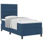 vidaXL Letto con rete a molla blu 100x200 cm tessuto