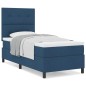 vidaXL Letto con rete a molla blu 100x200 cm tessuto