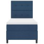vidaXL Letto con rete a molla blu 100x200 cm tessuto