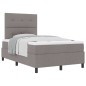 vidaXL Letto Box Spring con Materasso Tortora Matrimoniale Piccolo in Tessuto