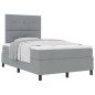 vidaXL Letto Box Spring con Materasso Grigio Chiaro 120x200 cm in Tessuto