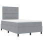 vidaXL Letto Box Spring con Materasso Grigio Chiaro 120x200 cm in Tessuto