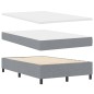 vidaXL Letto Box Spring con Materasso Grigio Chiaro 120x200 cm in Tessuto