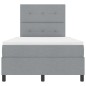 vidaXL Letto Box Spring con Materasso Grigio Chiaro 120x200 cm in Tessuto