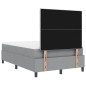 vidaXL Letto Box Spring con Materasso Grigio Chiaro 120x200 cm in Tessuto