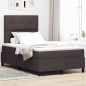 vidaXL Letto Box Spring con Materasso Marrone Scuro 120x200 cm Tessuto vidaXL Letto Box Spring con Materasso Marrone Scuro 120x200 cm Tessuto