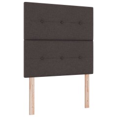 vidaXL Letto Box Spring con Materasso Marrone Scuro 120x200 cm Tessuto