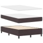 vidaXL Letto Box Spring con Materasso Marrone Scuro 120x200 cm Tessuto vidaXL Letto Box Spring con Materasso Marrone Scuro 120x200 cm Tessuto