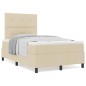 vidaXL Letto a molle con materasso crema 120x200 cm tessuto vidaXL Letto a molle con materasso crema 120x200 cm tessuto
