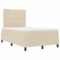 vidaXL Letto a molle con materasso crema 120x200 cm tessuto vidaXL Letto a molle con materasso crema 120x200 cm tessuto