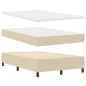 vidaXL Letto a molle con materasso crema 120x200 cm tessuto vidaXL Letto a molle con materasso crema 120x200 cm tessuto