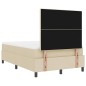 vidaXL Letto a molle con materasso crema 120x200 cm tessuto vidaXL Letto a molle con materasso crema 120x200 cm tessuto