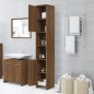 vidaXL Armadietto Bagno Rovere Marrone 30x30x183,5cm Legno tecnico vidaXL Armadietto Bagno Rovere Marrone 30x30x183,5cm Legno tecnico