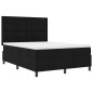 vidaXL Letto a Molle Nero 140x200 cm Tessuto