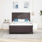 vidaXL Letto a Molle con Materasso Grigio Scuro 140x200 cm Tessuto vidaXL Letto a Molle con Materasso Grigio Scuro 140x200 cm Tessuto
