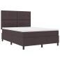 vidaXL Letto a Molle con Materasso Grigio Scuro 140x200 cm Tessuto vidaXL Letto a Molle con Materasso Grigio Scuro 140x200 cm Tessuto