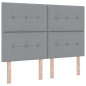 vidaXL Letto con box spring con materasso Grigio Chiaro 160x200 cm Tessuto vidaXL Letto con box spring con materasso Grigio Chiaro 160x200 cm Tessuto