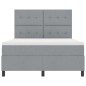 vidaXL Letto con box spring con materasso Grigio Chiaro 160x200 cm Tessuto vidaXL Letto con box spring con materasso Grigio Chiaro 160x200 cm Tessuto