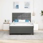 vidaXL Letto Box Spring con Materasso Grigio Scuro 160x200 cm Tessuto vidaXL Letto Box Spring con Materasso Grigio Scuro 160x200 cm Tessuto