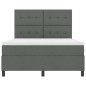 vidaXL Letto Box Spring con Materasso Grigio Scuro 160x200 cm Tessuto vidaXL Letto Box Spring con Materasso Grigio Scuro 160x200 cm Tessuto