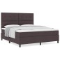 vidaXL Letto a Molle con Materasso Marrone Scuro Super King in Tessuto