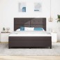 vidaXL Letto a Molle con Materasso Marrone Scuro Super King in Tessuto
