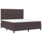 vidaXL Letto a Molle con Materasso Marrone Scuro Super King in Tessuto