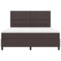 vidaXL Letto a Molle con Materasso Marrone Scuro Super King in Tessuto