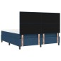 vidaXL Letto a Molle con Materasso Blu Super King in Tessuto