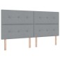 vidaXL Letto con Retinolo Grigio Chiaro 200x200 cm in Tessuto vidaXL Letto con Retinolo Grigio Chiaro 200x200 cm in Tessuto