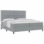 vidaXL Letto con Retinolo Grigio Chiaro 200x200 cm in Tessuto vidaXL Letto con Retinolo Grigio Chiaro 200x200 cm in Tessuto