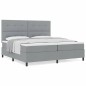 vidaXL Letto con Retinolo Grigio Chiaro 200x200 cm in Tessuto vidaXL Letto con Retinolo Grigio Chiaro 200x200 cm in Tessuto