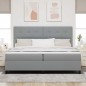 vidaXL Letto con Retinolo Grigio Chiaro 200x200 cm in Tessuto vidaXL Letto con Retinolo Grigio Chiaro 200x200 cm in Tessuto
