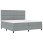 vidaXL Letto con Retinolo Grigio Chiaro 200x200 cm in Tessuto vidaXL Letto con Retinolo Grigio Chiaro 200x200 cm in Tessuto